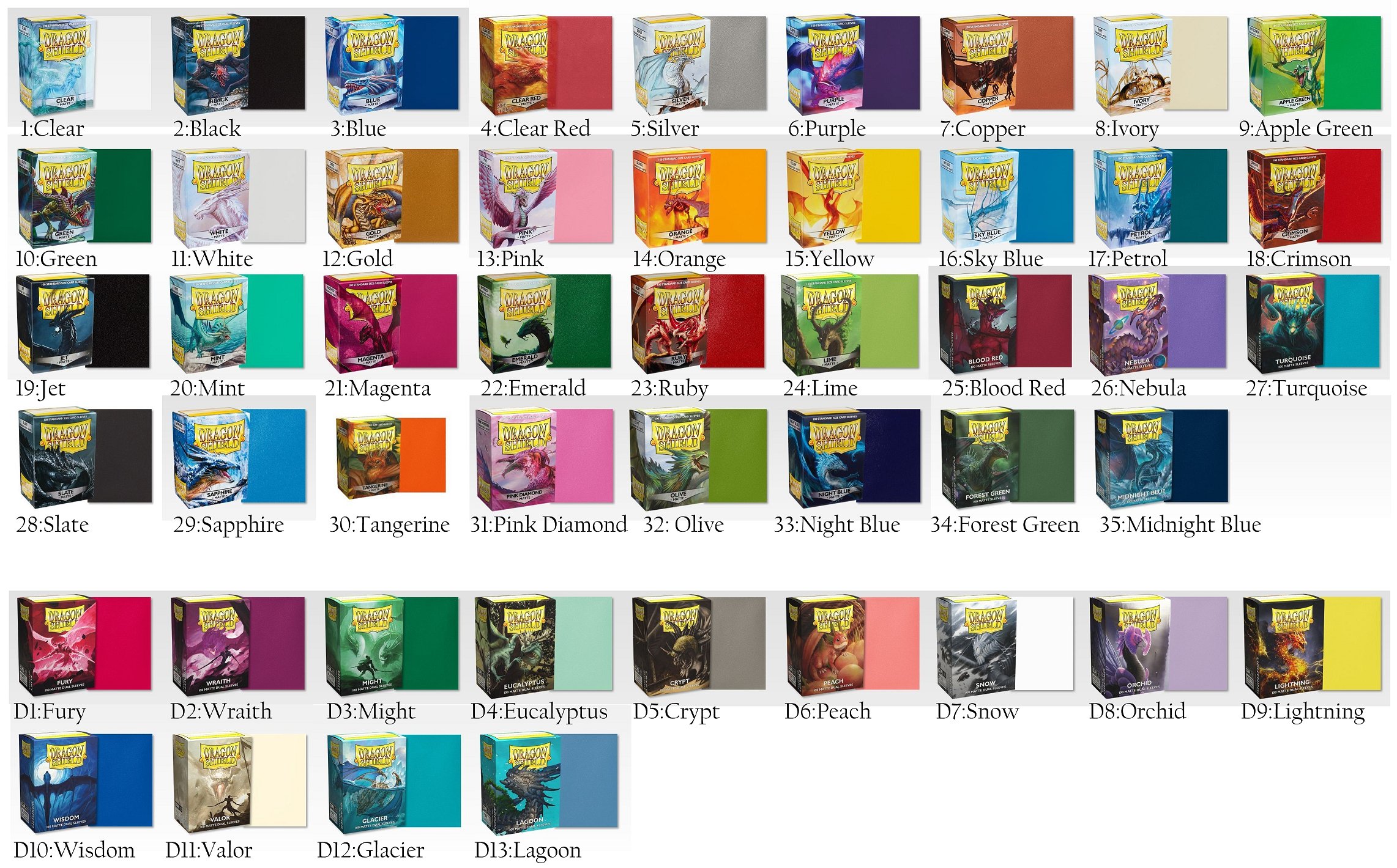 ドラゴンシールド カードスリーブ お試しセット 選べる10枚 Dragon Shield画像