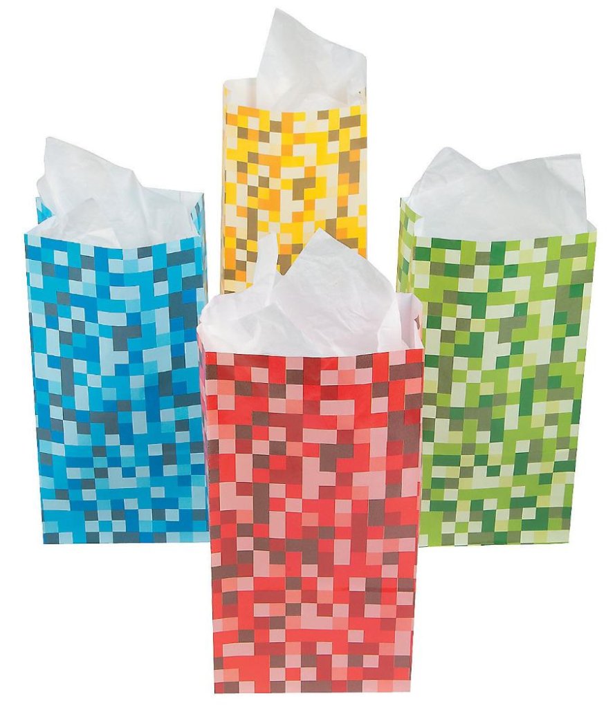 PIXEL PATTERN TREAT BAGS　ピクセルパターン　ラッピング袋の画像