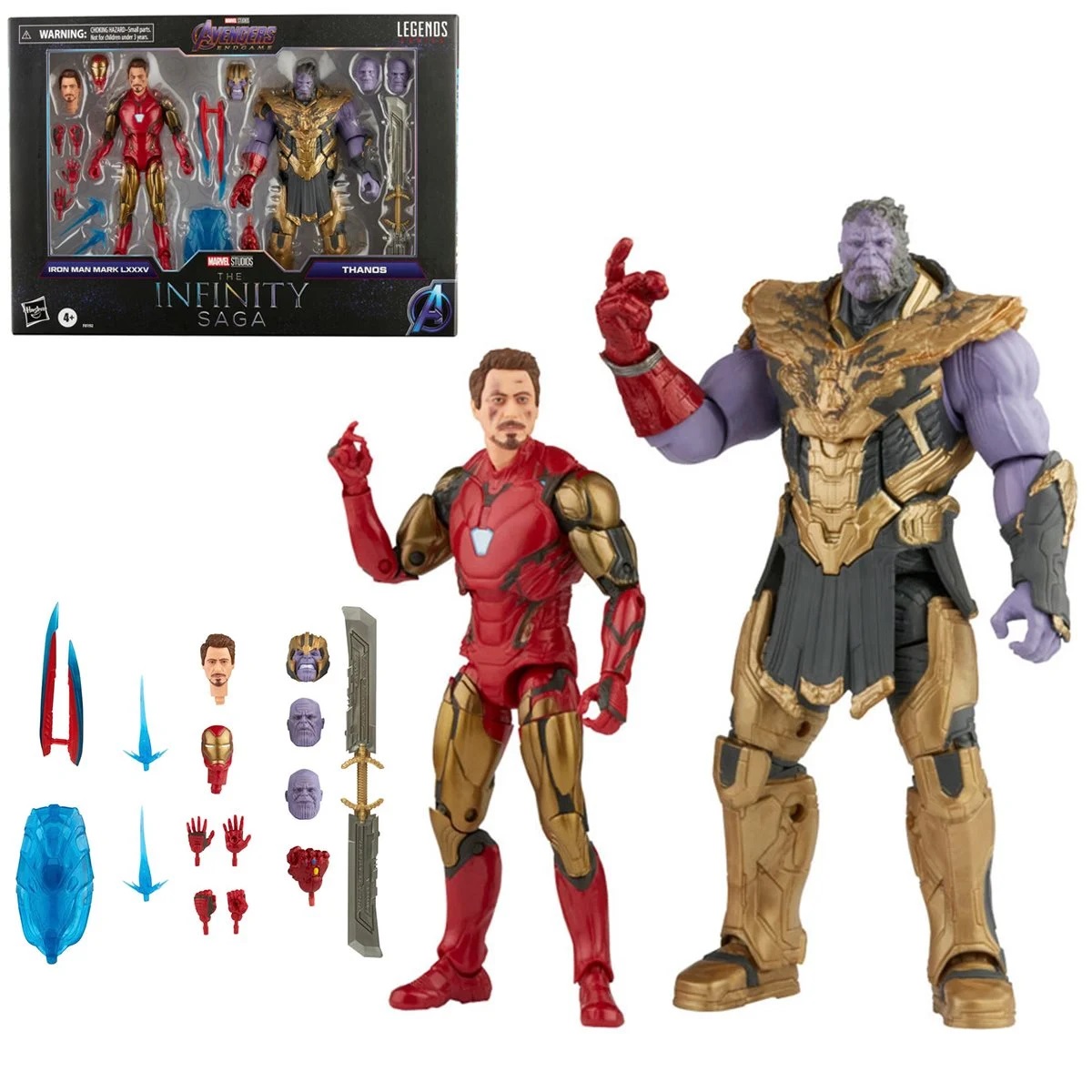 Marvel Legends Iron Man 85 vs Thanos 6-Inch Action Figures画像