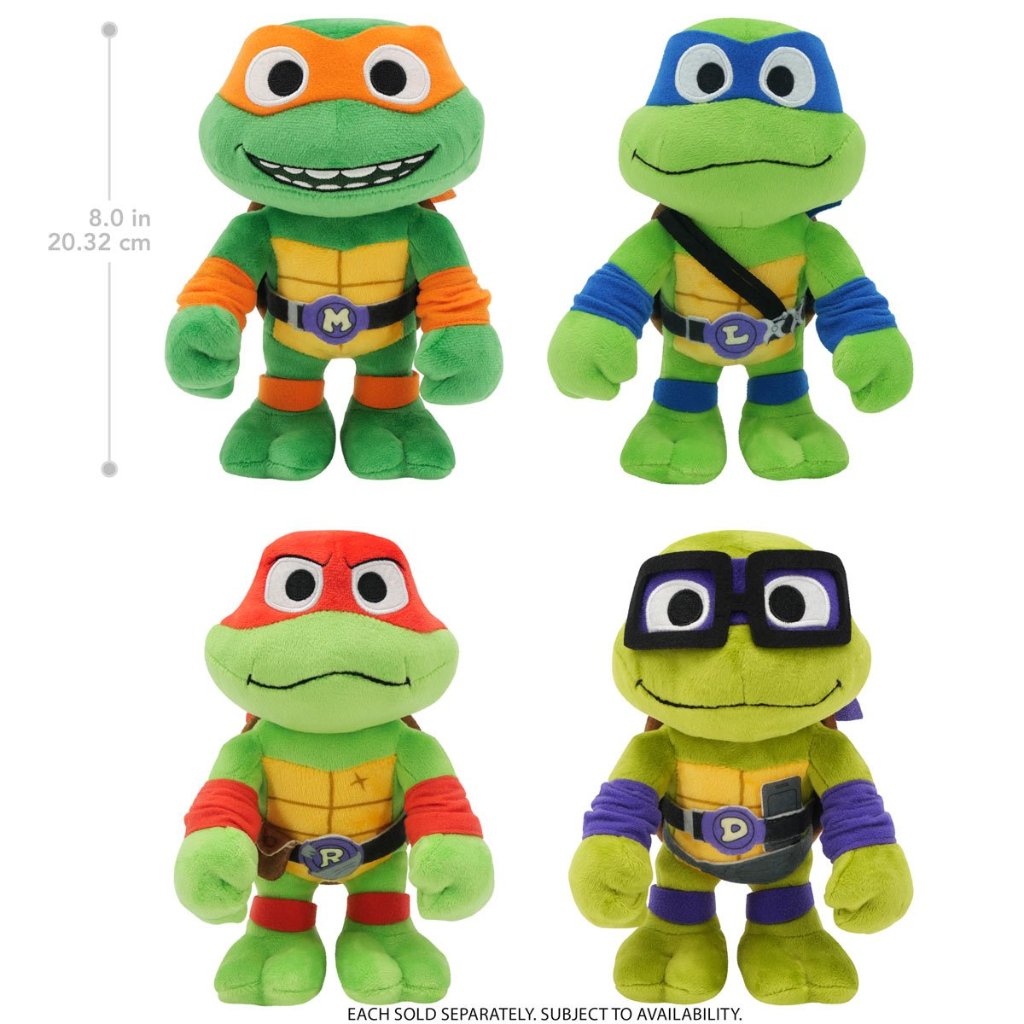 Teenage Mutant Ninja Turtles Basic 8-Inch Plush 6点セットの画像