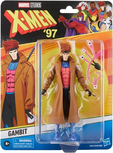 Marvel Legends Retro Cardback X-Men '97 Gambit 6-Inch Action Figure 正規品の画像