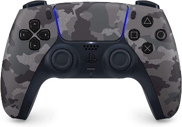 PlayStation5 デュアルセンス ワイヤレスコントローラー グレーカモフラージュ画像