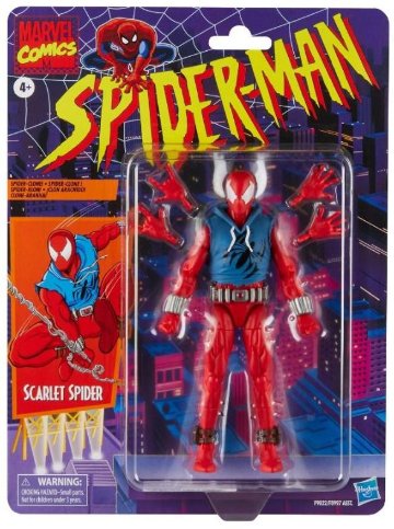 Marvel Legends Retro Cardback Spider-Man Comic Scarlet Spider 6-Inch Action Figure画像