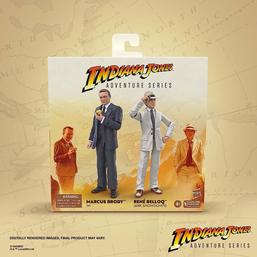 Indiana Jones Adventure Series Marcus Brody Rene Belloq 6-Inch Action Figure 2-Packの画像