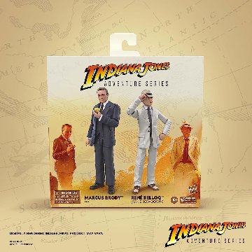 Indiana Jones Adventure Series Marcus Brody Rene Belloq 6-Inch Action Figure 2-Pack画像
