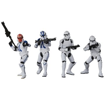 Star Wars TVC Phase II Clone Trooper 3 3/4-Inch Action Figure 4-Pack画像