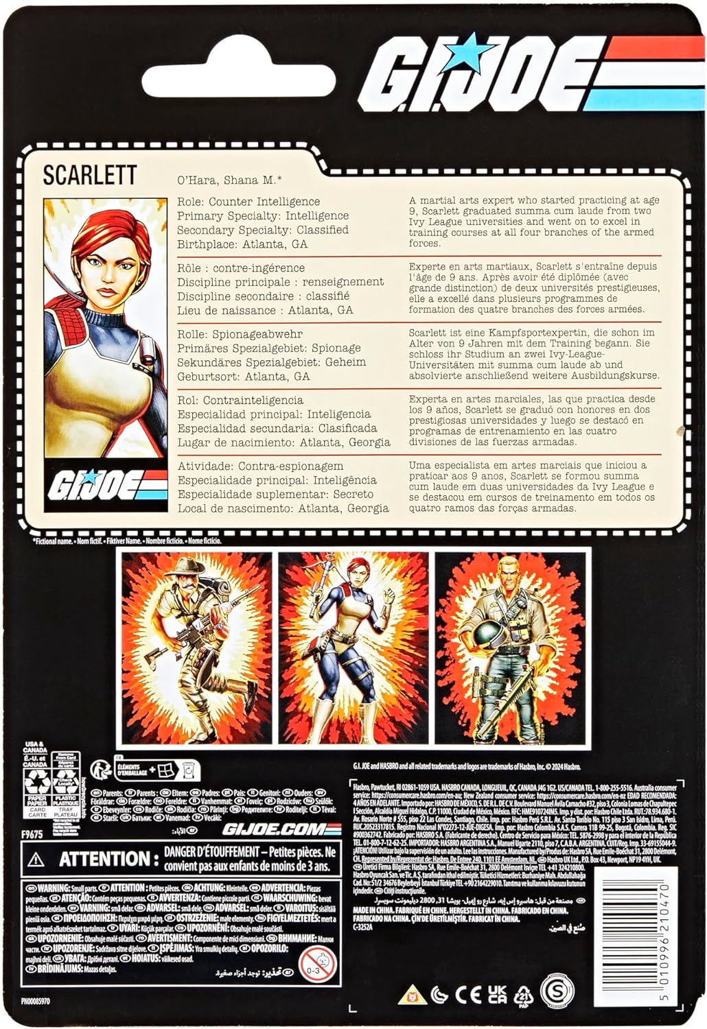 G.I. Joe Classified Series Retro Cardback Scarlett 6-Inch Action Figure画像