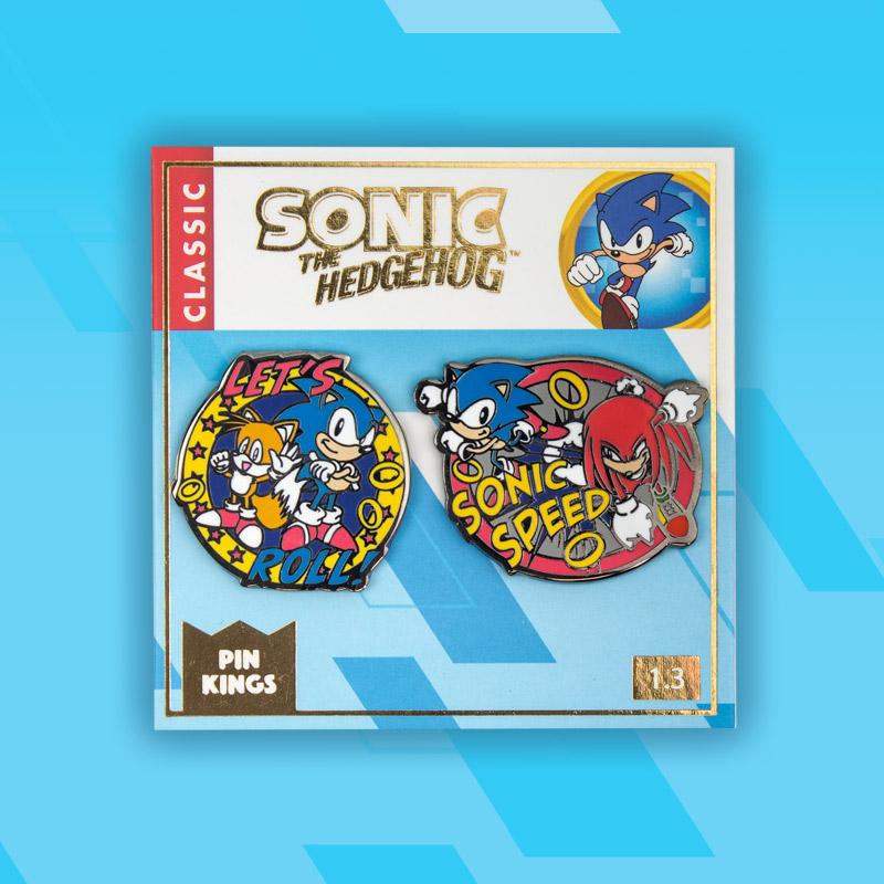Pin Kings SEGA Sonic the Hedgehog Enamel Pin Badge Set 1.3 – Let’s Roll & Sonic Speed画像