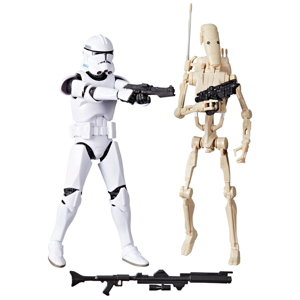 Star Wars TBS tCW Phase II Clone Trooper and Battle Droid 6-Inch Action Figure 2-Pack画像