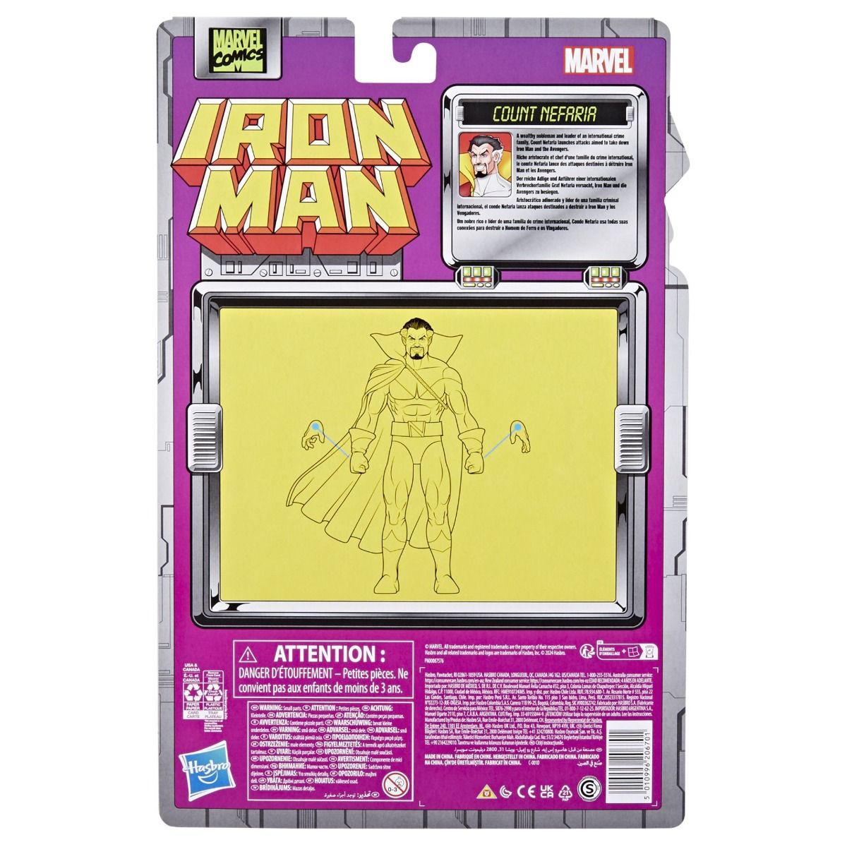 Marvel Legends Iron Man Comics Count Nefaria 6-Inch Action Figure画像