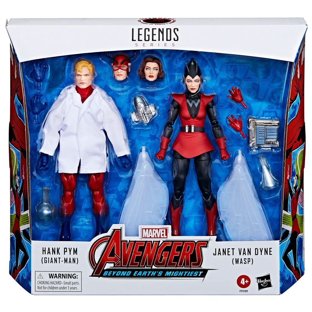 Marvel Legends Avengers Hank Pym(Giant-Man) and Janet Van Dyne(Wasp) 6-Inch Action Figure 2-Pack画像