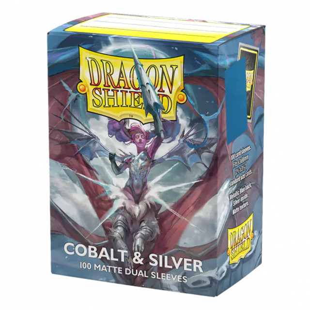 ドラゴンシールド AT-15064 カードスリーブ マットデュアル  Cobalt Silver Dragon Shieldの画像