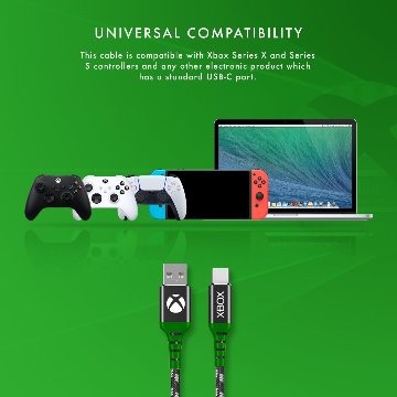 Official Xbox Series X/S Play and Charge USB Type C Charging Cable画像