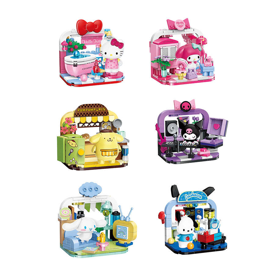 Keeppley K20849 Sanrio Characters HAVE FUN at HOME コンプリートセット(全6種)の画像