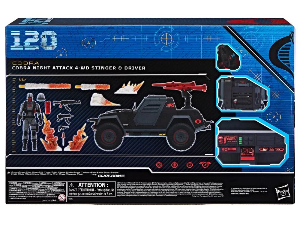 G.I. Joe Classified Series Cobra Night Attack 4-WD Stinger & Driver(120) 6-Inch Action Figureの画像