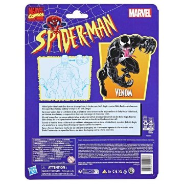 Marvel Legends Celebrating 85 Years Retro Cardback Spider-Man Venom 6-Inch Action Figureの画像