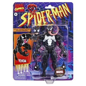 Marvel Legends Celebrating 85 Years Retro Cardback Spider-Man Venom 6-Inch Action Figureの画像