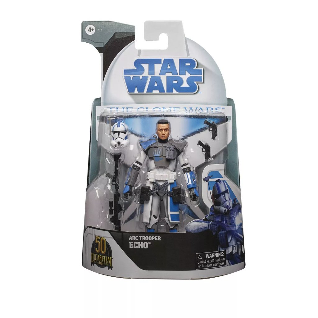 Star Wars TBS The Clone Wars Lucasfilm 50th Anniv Arc Trooper Echo 6-Inch Action Figureの画像