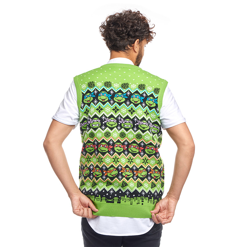 Teenage Mutant Ninja Turtles Christmas Knitted Vest Topの画像