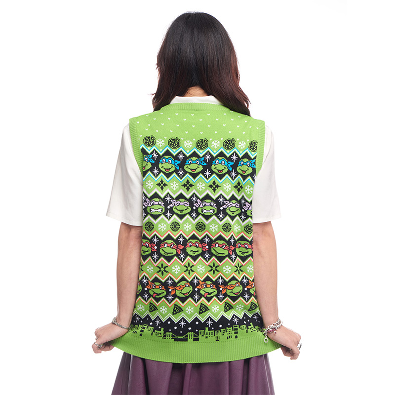 Teenage Mutant Ninja Turtles Christmas Knitted Vest Topの画像