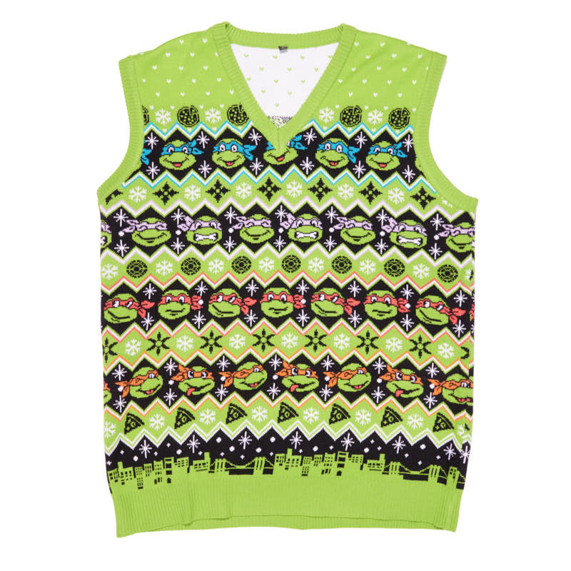 Teenage Mutant Ninja Turtles Christmas Knitted Vest Topの画像