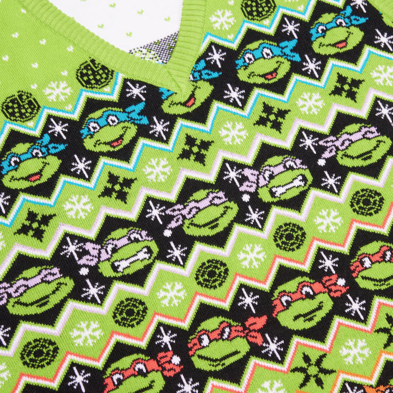 Teenage Mutant Ninja Turtles Christmas Knitted Vest Topの画像