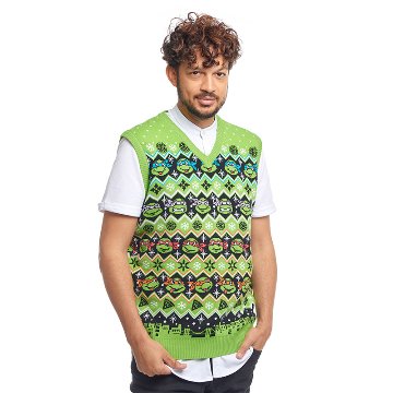 Teenage Mutant Ninja Turtles Christmas Knitted Vest Topの画像