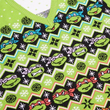 Teenage Mutant Ninja Turtles Christmas Knitted Vest Topの画像