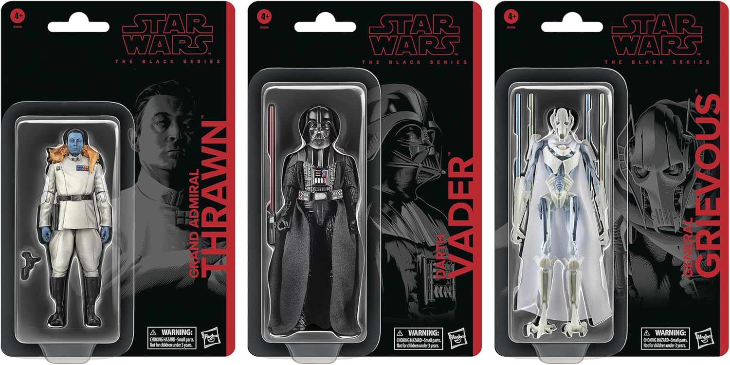 Star Wars TBS Masters of Evil Grand Admiral Thrawn Darth Vader General Grievous 3-Pack の画像