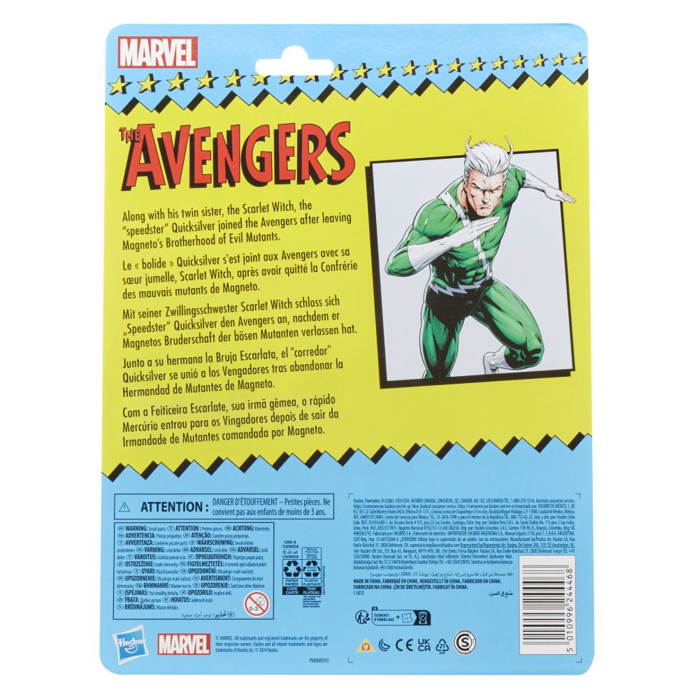 Marvel Legends Retro Avengers Comics Quicksilver 6-Inch Action Figureの画像