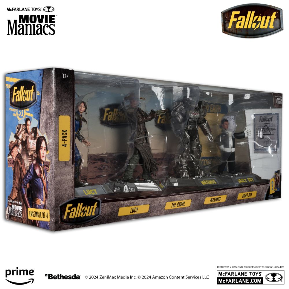 McFarlane Fallout Lucy, Maximus, The Ghoul & Vault Boy 6in Posed Figures 4-Packの画像