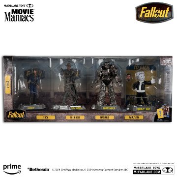 McFarlane Fallout Lucy, Maximus, The Ghoul & Vault Boy 6in Posed Figures 4-Packの画像