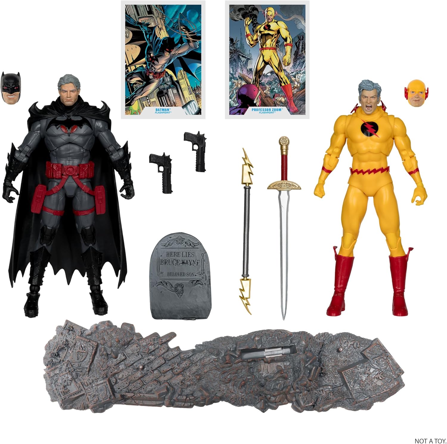 McFarlane DC Multiverse Thomas Wayne Batman and Professor Zoom(Flash Point) 2-Packの画像