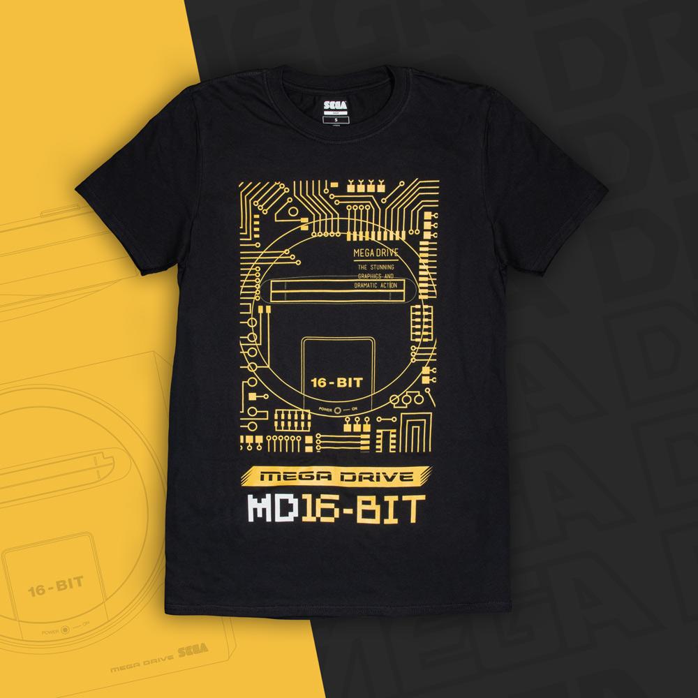 Mega Drive 'Technical Spec' Black T-Shirt (Unisex)の画像