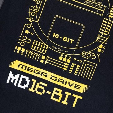 Mega Drive 'Technical Spec' Black T-Shirt (Unisex)画像