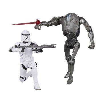 Star Wars TBS AotC Phase I Clone Trooper & Super Battle Droid 2-Packの画像