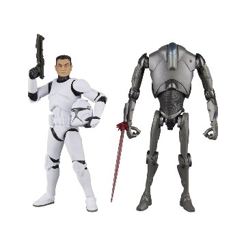 Star Wars TBS AotC Phase I Clone Trooper & Super Battle Droid 2-Packの画像