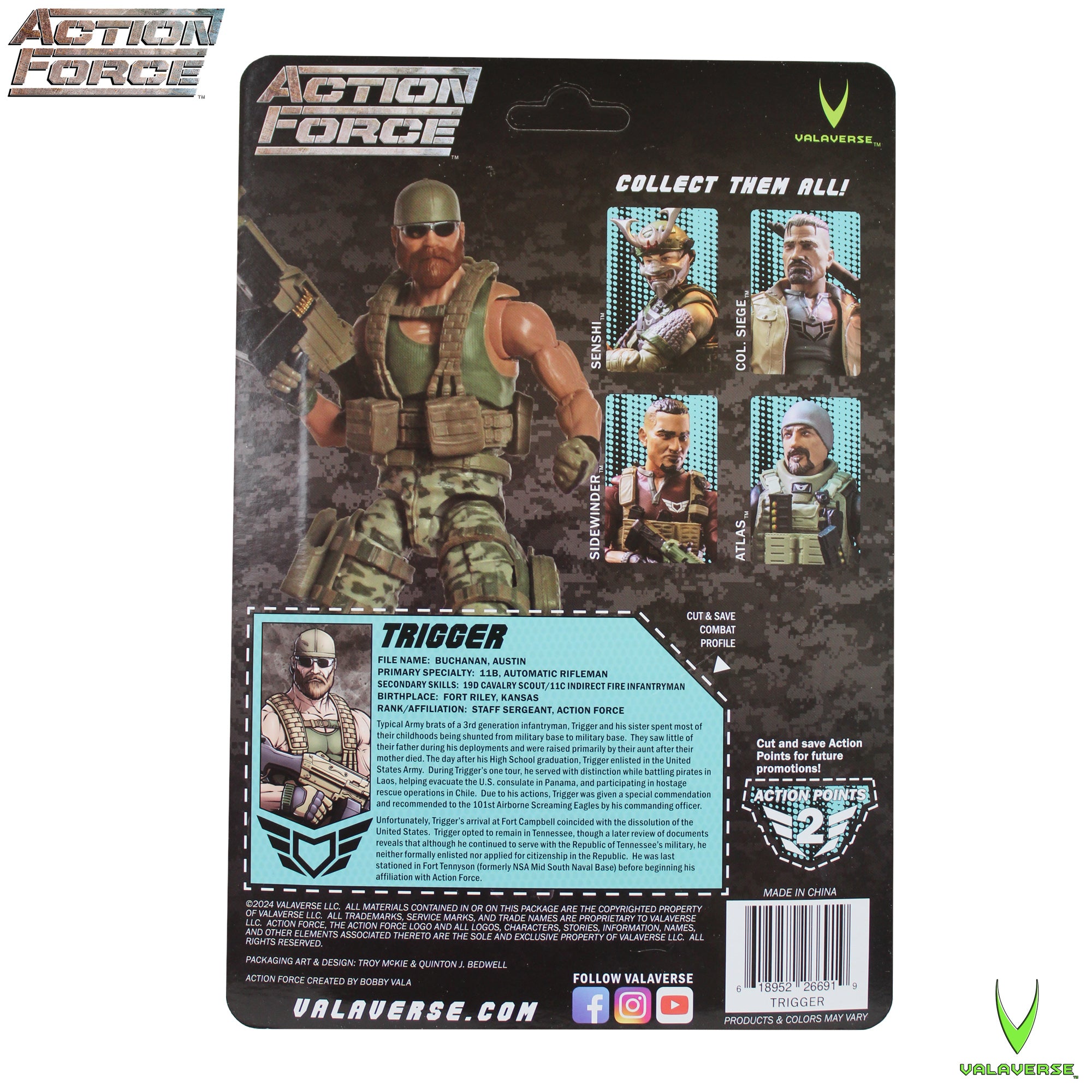 Valaverse Action Force Series 5 Trigger Reissue 6-Inch Action Figureの画像