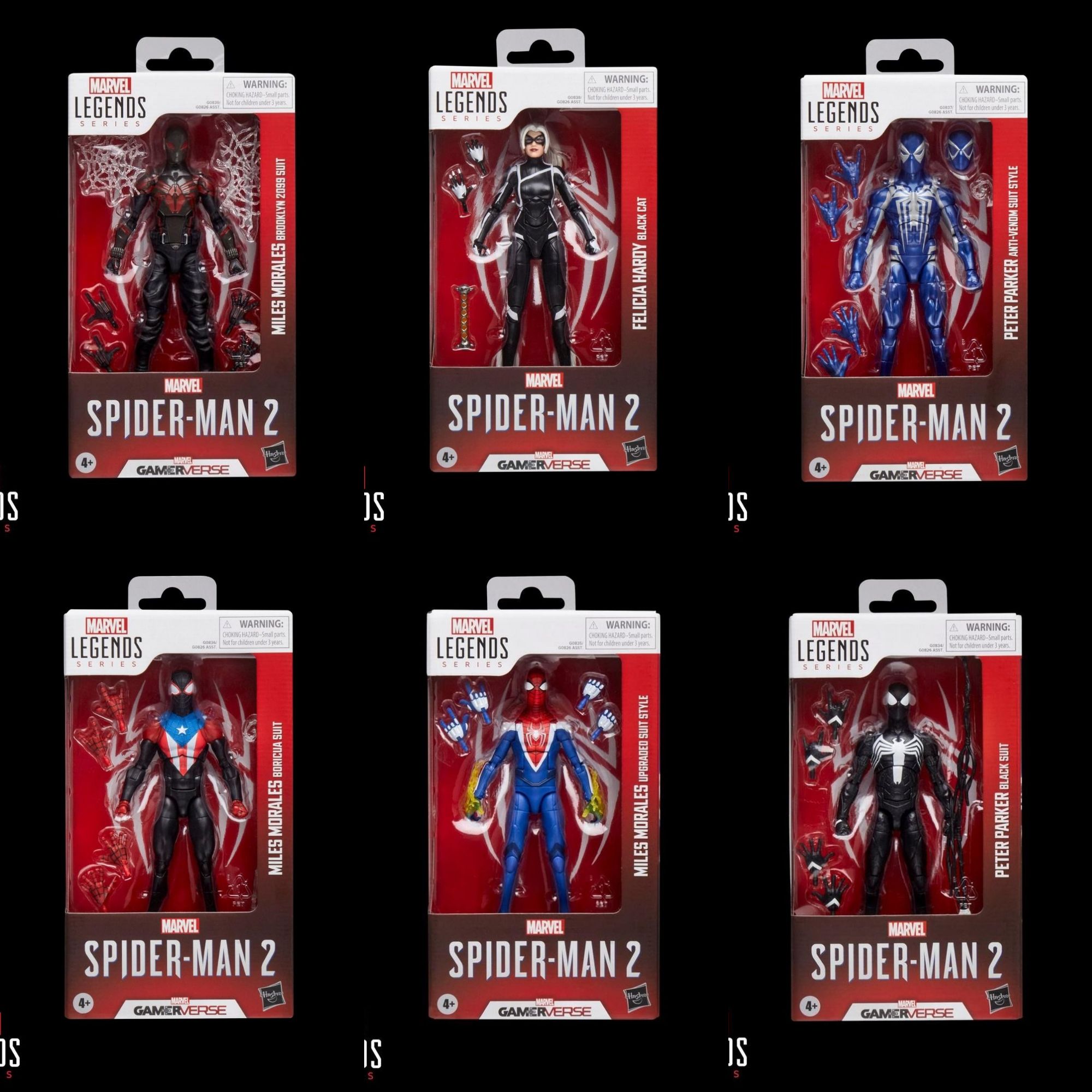 Marvel Legends Gamerverse Spider-Man 2 Wave 1 Assortment 6点セットの画像