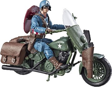 Marvel Legends 80th Anniv Captain America with Motorcycleの画像