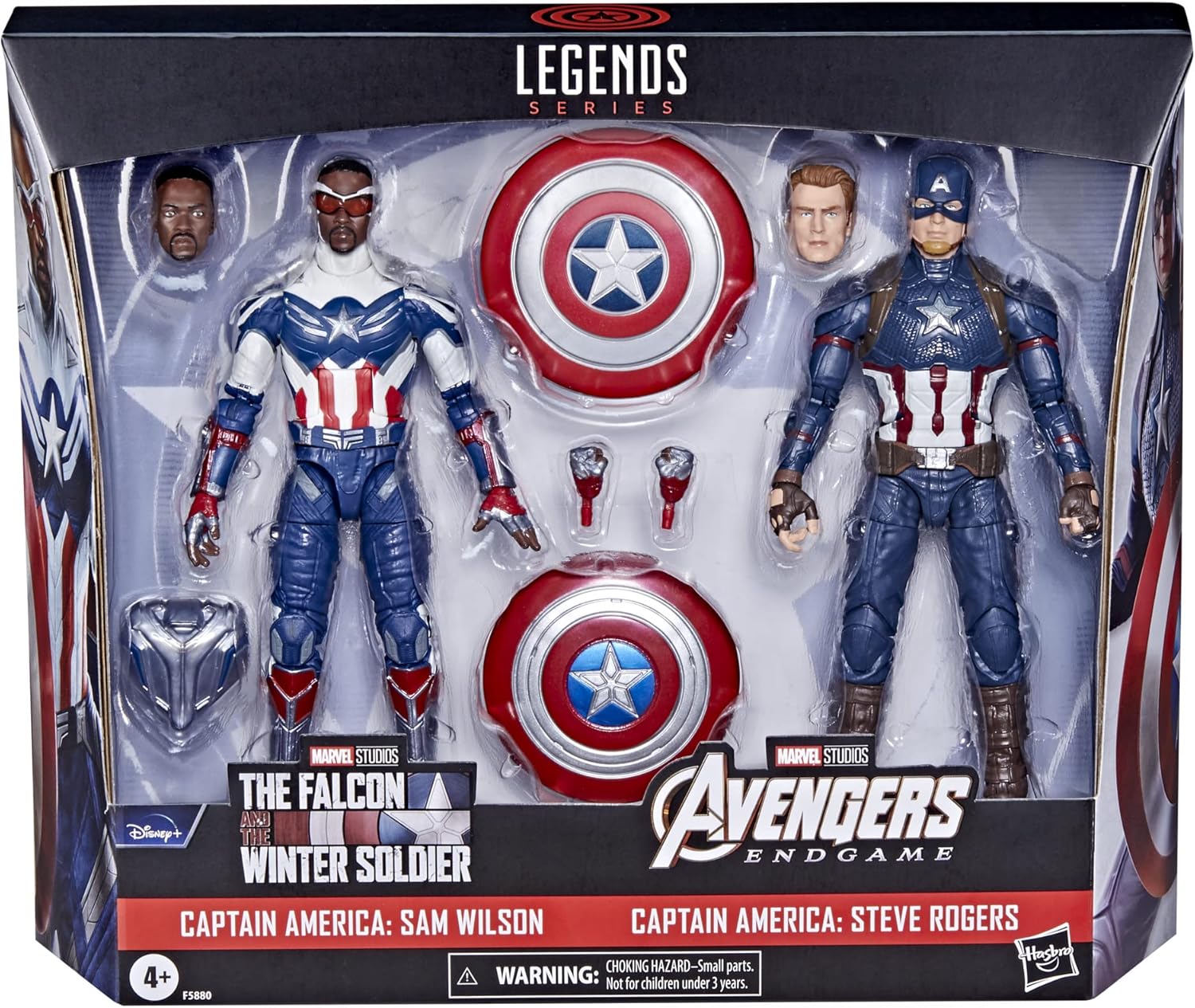 Marvel Legends Captain America Sam Wilson and Steve Rogers 2-Packの画像