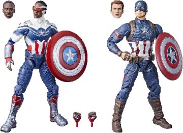 Marvel Legends Captain America Sam Wilson and Steve Rogers 2-Packの画像