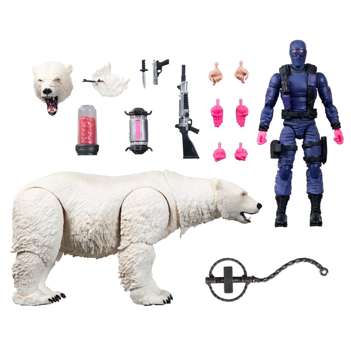 Exclusive G.I. Joe Classified Series 161 6" Snake Eyes & Polar Bear.の画像