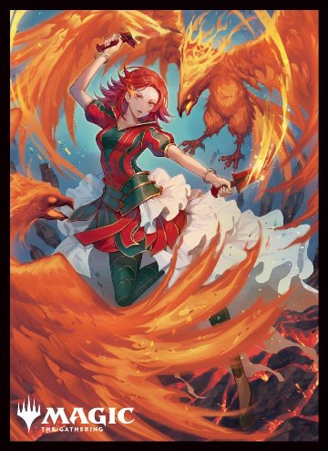 マジックザギャザリング プレイヤーズカードスリーブ ファウンデーションズ 炎の踊り手、リオーニャ MTGS-333の画像