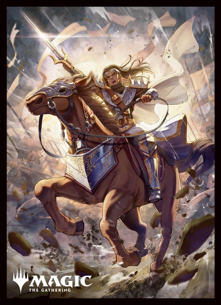 マジックザギャザリング プレイヤーズカードスリーブ ファウンデーションズ 輝かしい聖戦士、エーデリン MTGS-335の画像