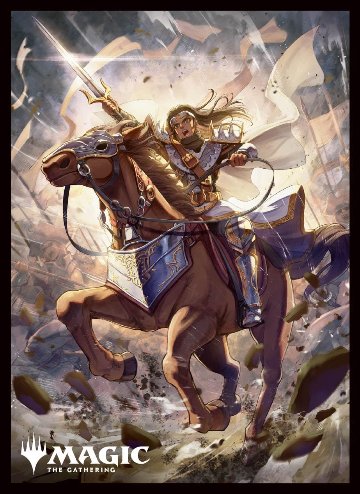 マジックザギャザリング プレイヤーズカードスリーブ ファウンデーションズ 輝かしい聖戦士、エーデリン MTGS-335の画像