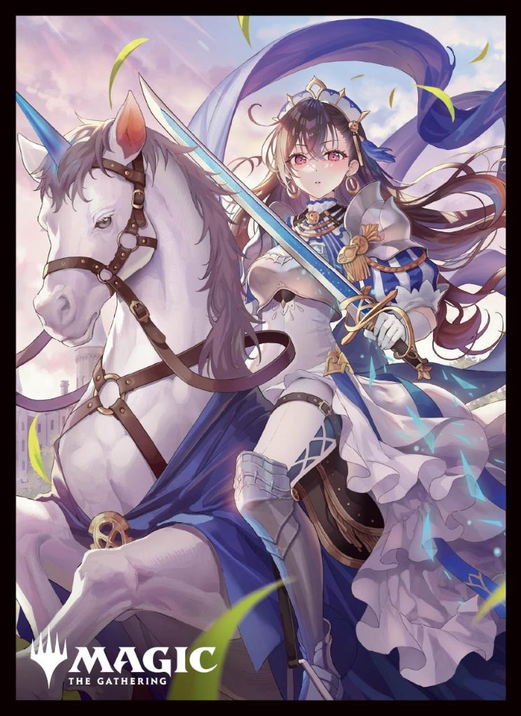 マジックザギャザリング プレイヤーズカードスリーブ ファウンデーションズ 具眼の主、エレノラ卿 MTGS-336の画像