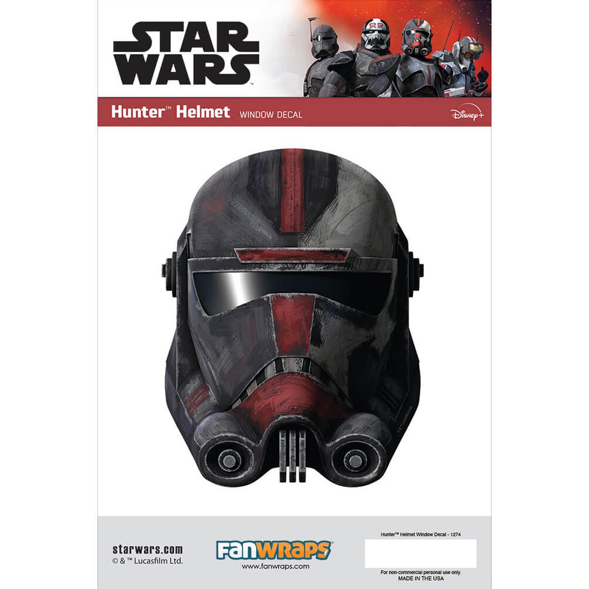 Star Wars Hunter Helmet Window Decal画像