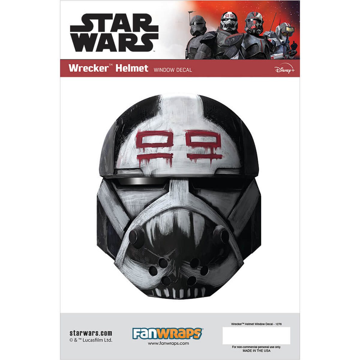 Star Wars Wrecker Helmet Window Decal画像