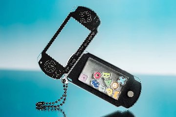 PSP™ (PlayStation™Portable)のシャカシャカアクリルキーホルダー 黒Ver.の画像